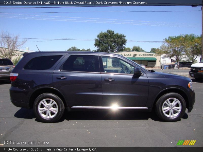 Brilliant Black Crystal Pearl / Dark Graystone/Medium Graystone 2013 Dodge Durango SXT AWD