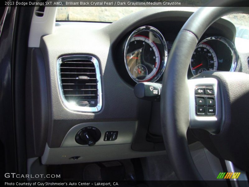 Brilliant Black Crystal Pearl / Dark Graystone/Medium Graystone 2013 Dodge Durango SXT AWD