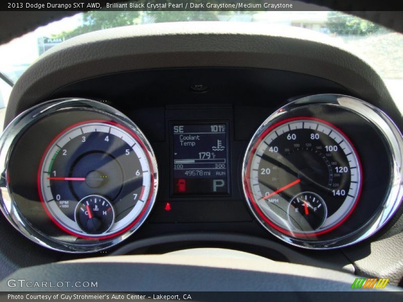 Brilliant Black Crystal Pearl / Dark Graystone/Medium Graystone 2013 Dodge Durango SXT AWD