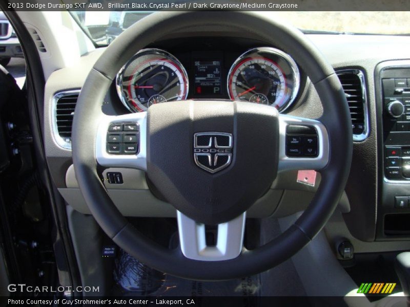 Brilliant Black Crystal Pearl / Dark Graystone/Medium Graystone 2013 Dodge Durango SXT AWD