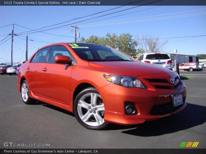 Hot Lava / Dark Charcoal 2013 Toyota Corolla S Special Edition