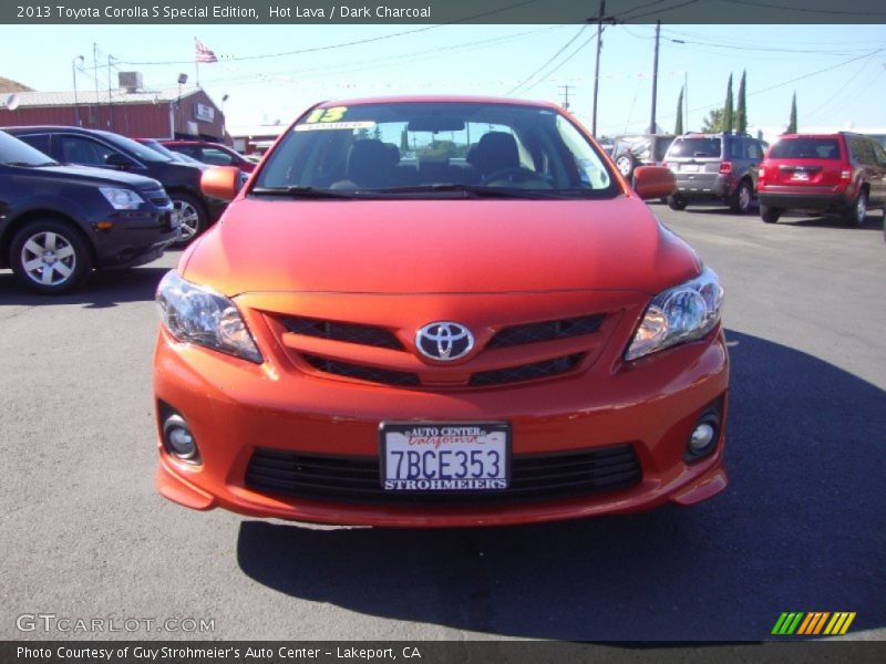 Hot Lava / Dark Charcoal 2013 Toyota Corolla S Special Edition