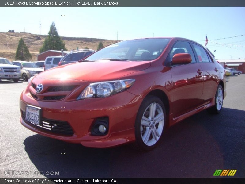 Hot Lava / Dark Charcoal 2013 Toyota Corolla S Special Edition