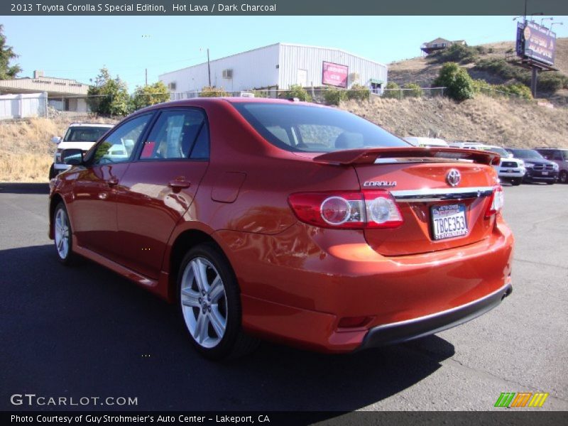 Hot Lava / Dark Charcoal 2013 Toyota Corolla S Special Edition