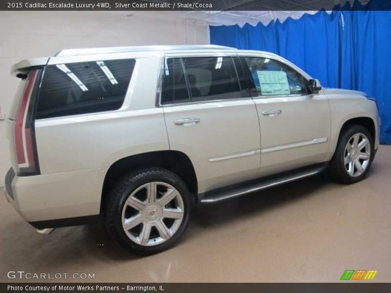 Silver Coast Metallic / Shale/Cocoa 2015 Cadillac Escalade Luxury 4WD