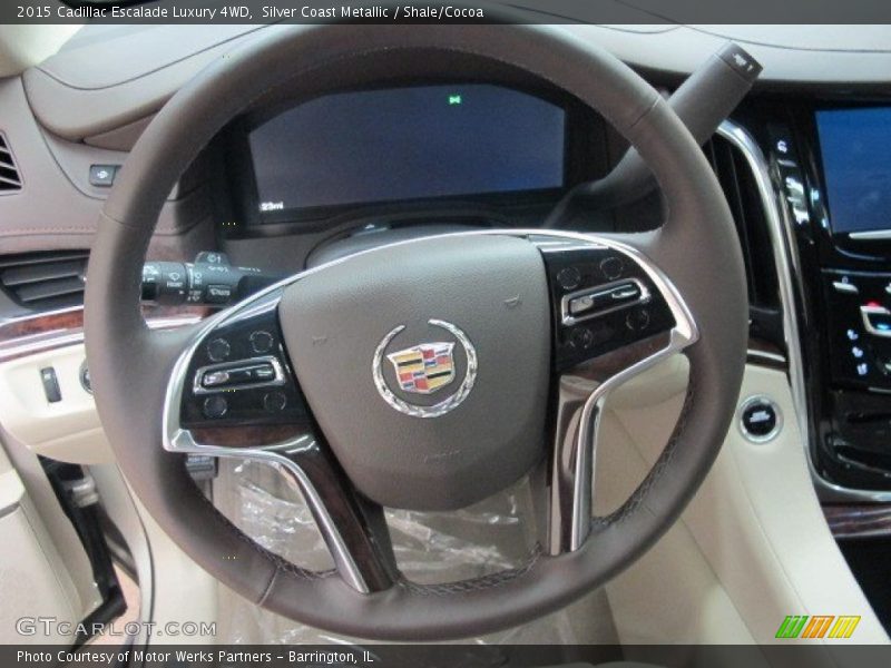 Silver Coast Metallic / Shale/Cocoa 2015 Cadillac Escalade Luxury 4WD