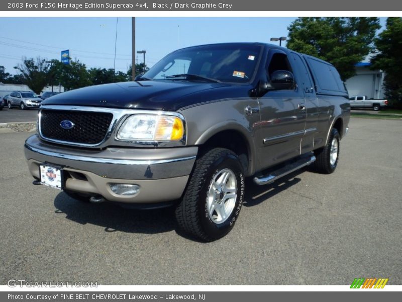 Black / Dark Graphite Grey 2003 Ford F150 Heritage Edition Supercab 4x4