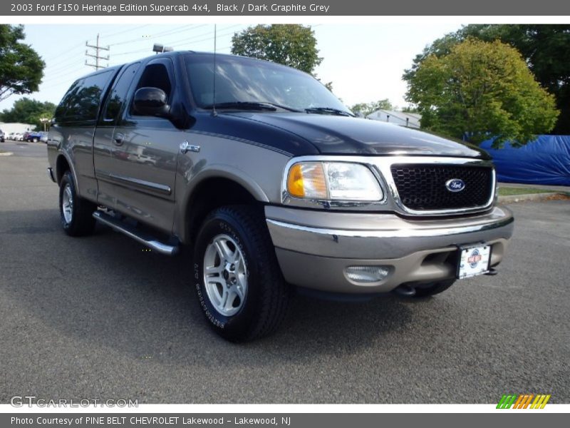 Black / Dark Graphite Grey 2003 Ford F150 Heritage Edition Supercab 4x4