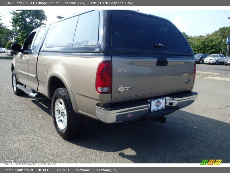 Black / Dark Graphite Grey 2003 Ford F150 Heritage Edition Supercab 4x4