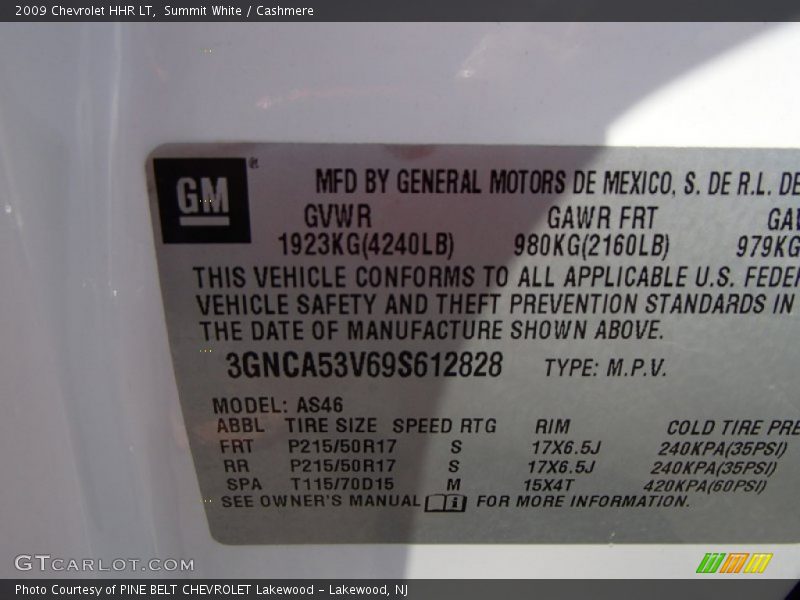 Summit White / Cashmere 2009 Chevrolet HHR LT