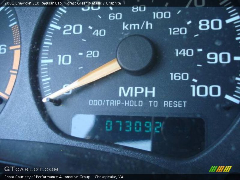 Forest Green Metallic / Graphite 2001 Chevrolet S10 Regular Cab