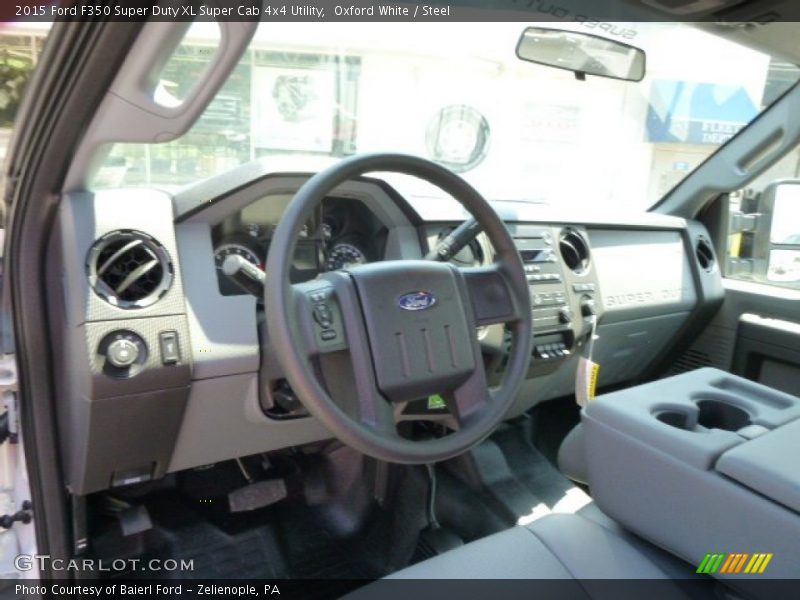 Oxford White / Steel 2015 Ford F350 Super Duty XL Super Cab 4x4 Utility