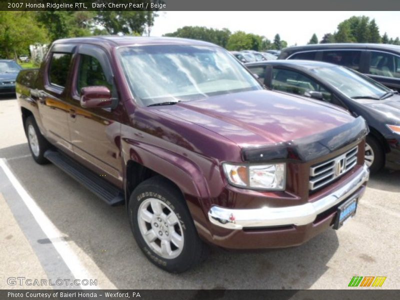 Dark Cherry Pearl / Beige 2007 Honda Ridgeline RTL
