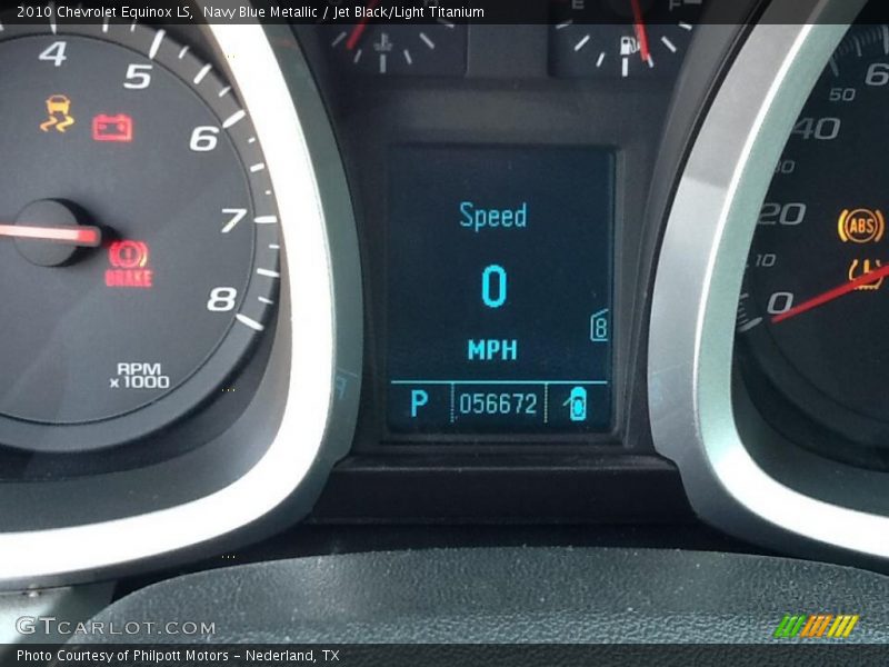 Navy Blue Metallic / Jet Black/Light Titanium 2010 Chevrolet Equinox LS