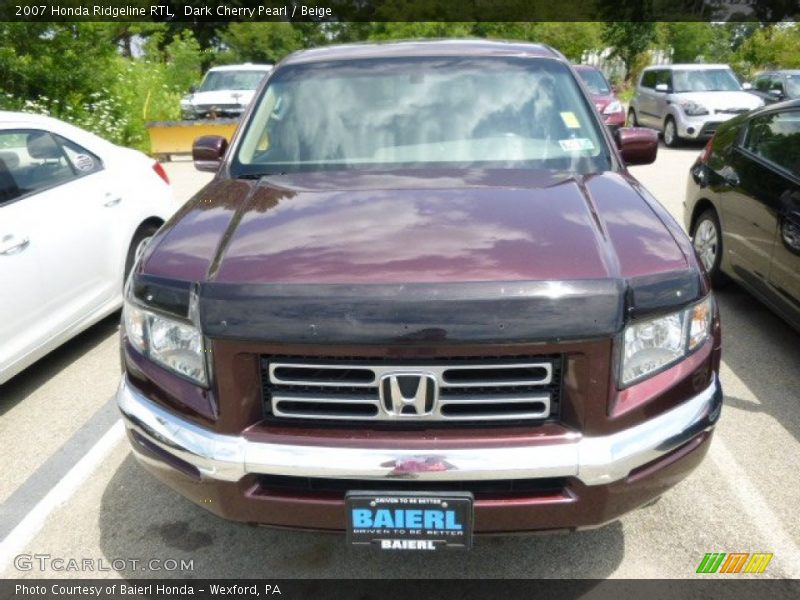 Dark Cherry Pearl / Beige 2007 Honda Ridgeline RTL