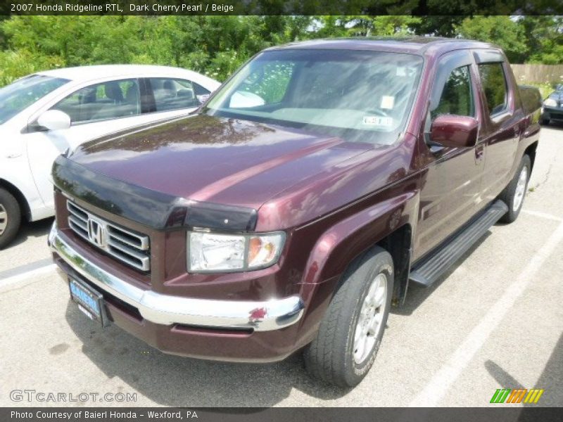Dark Cherry Pearl / Beige 2007 Honda Ridgeline RTL