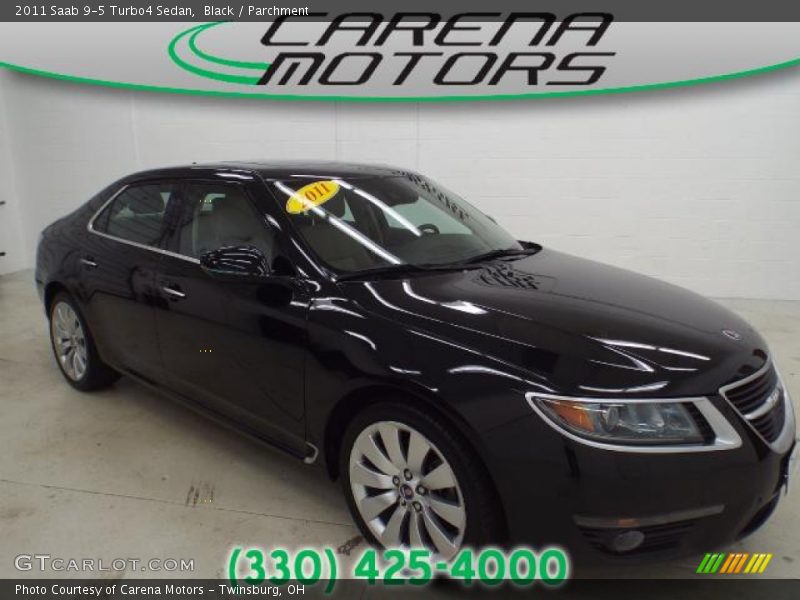 Black / Parchment 2011 Saab 9-5 Turbo4 Sedan