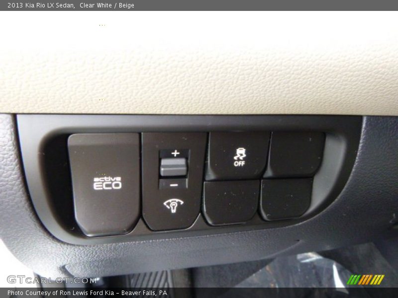 Clear White / Beige 2013 Kia Rio LX Sedan