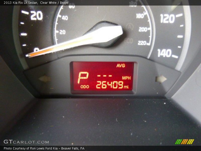 Clear White / Beige 2013 Kia Rio LX Sedan