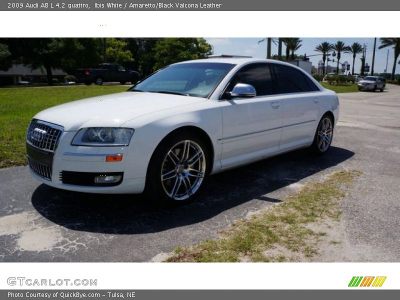 Ibis White / Amaretto/Black Valcona Leather 2009 Audi A8 L 4.2 quattro