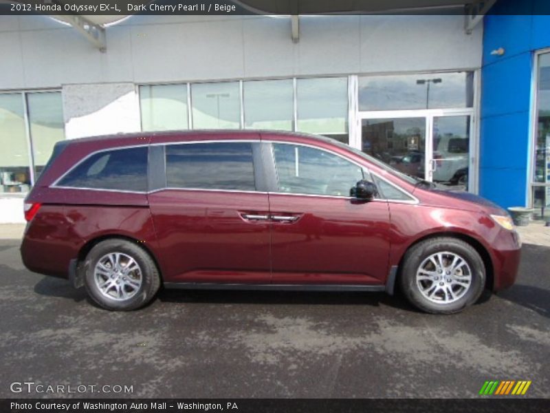 Dark Cherry Pearl II / Beige 2012 Honda Odyssey EX-L