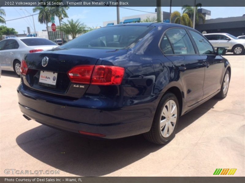 Tempest Blue Metallic / Titan Black 2012 Volkswagen Jetta SE Sedan