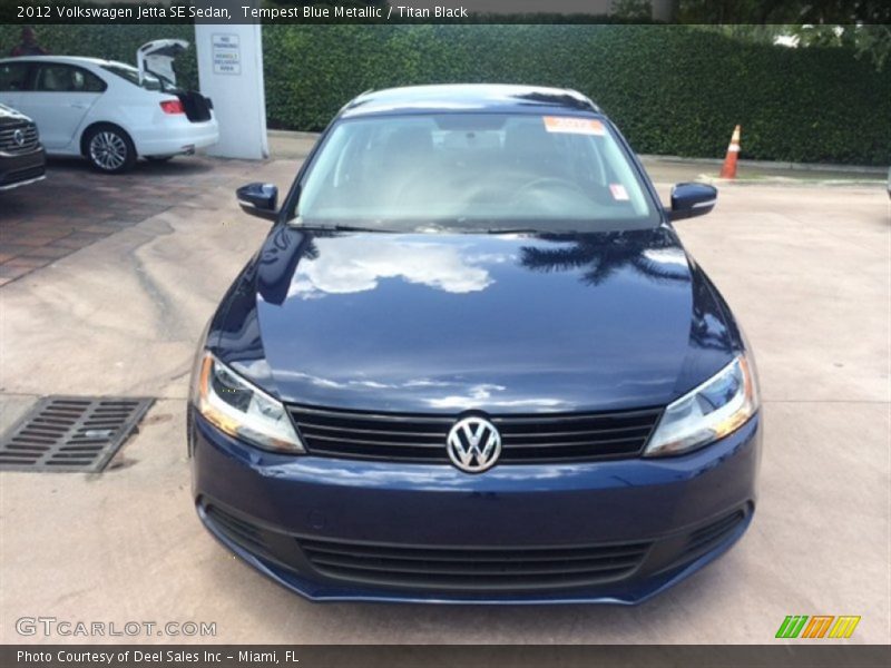 Tempest Blue Metallic / Titan Black 2012 Volkswagen Jetta SE Sedan