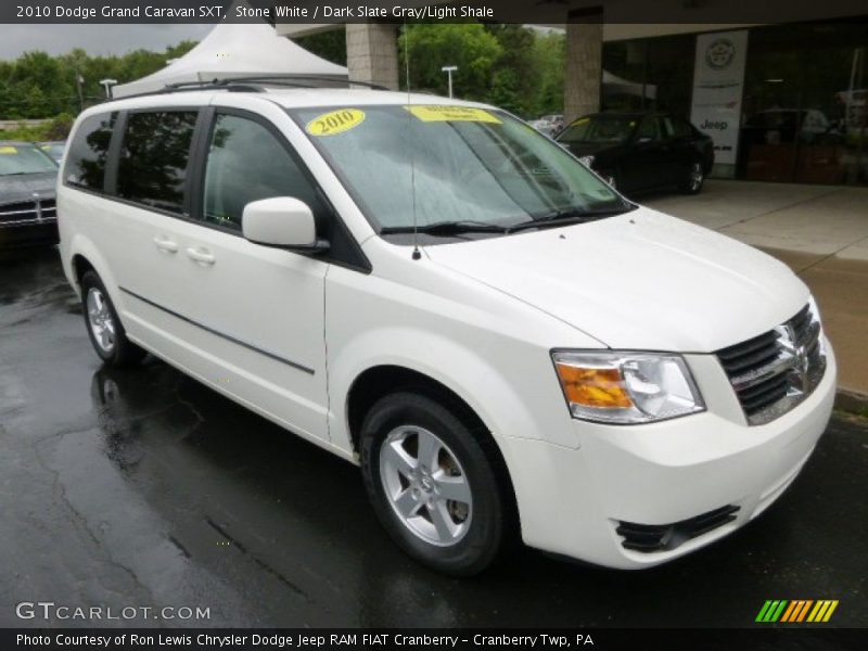 Stone White / Dark Slate Gray/Light Shale 2010 Dodge Grand Caravan SXT