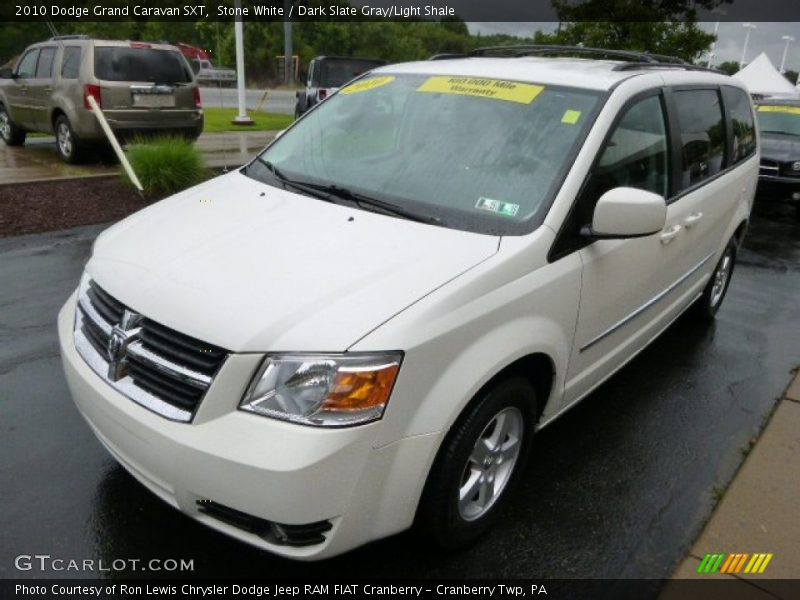 Stone White / Dark Slate Gray/Light Shale 2010 Dodge Grand Caravan SXT
