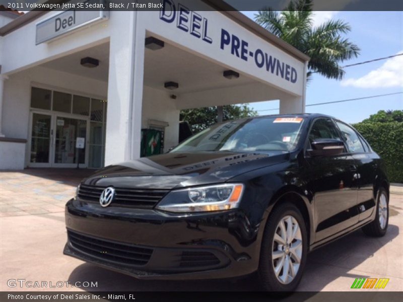 Black / Titan Black 2011 Volkswagen Jetta SE Sedan