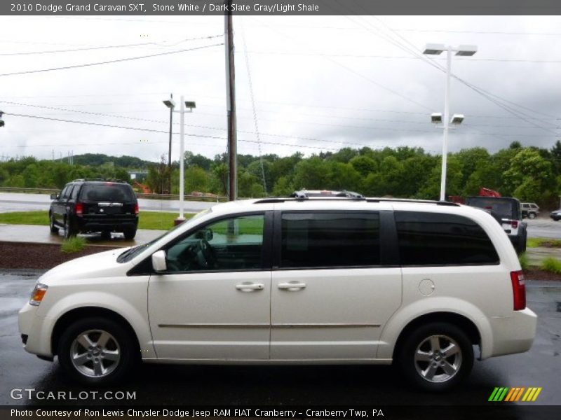 Stone White / Dark Slate Gray/Light Shale 2010 Dodge Grand Caravan SXT