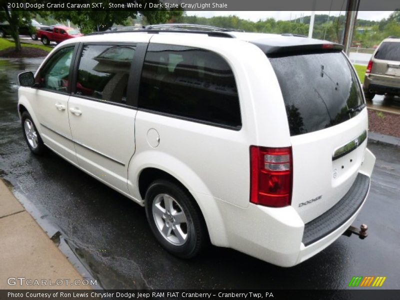 Stone White / Dark Slate Gray/Light Shale 2010 Dodge Grand Caravan SXT