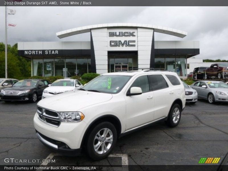 Stone White / Black 2012 Dodge Durango SXT AWD