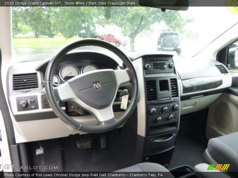 Stone White / Dark Slate Gray/Light Shale 2010 Dodge Grand Caravan SXT
