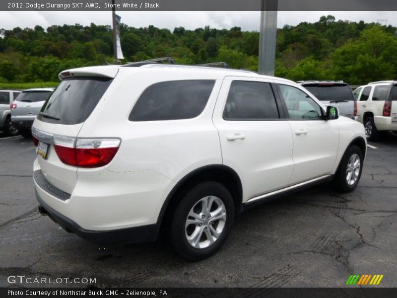 Stone White / Black 2012 Dodge Durango SXT AWD