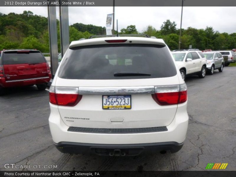 Stone White / Black 2012 Dodge Durango SXT AWD