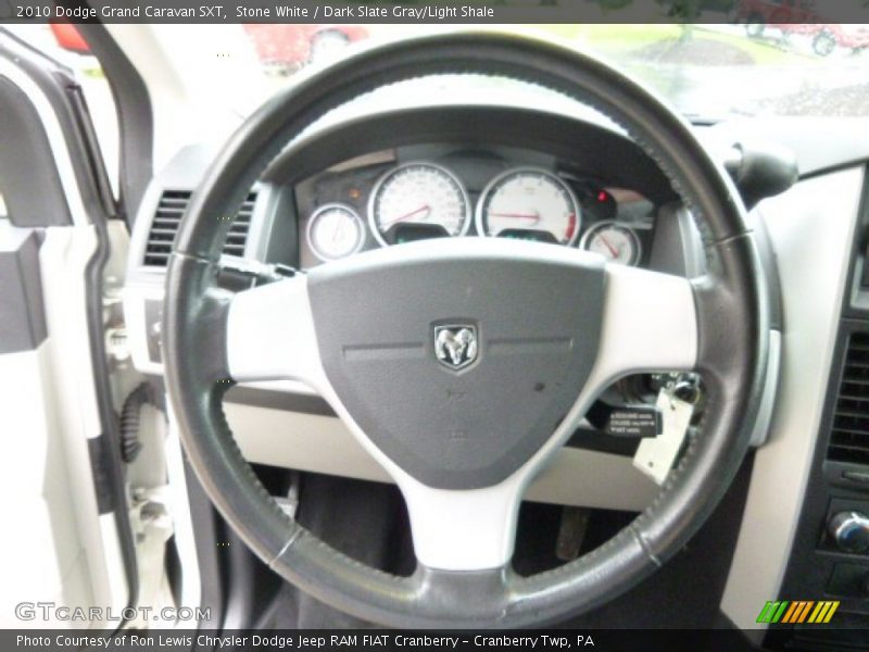 Stone White / Dark Slate Gray/Light Shale 2010 Dodge Grand Caravan SXT