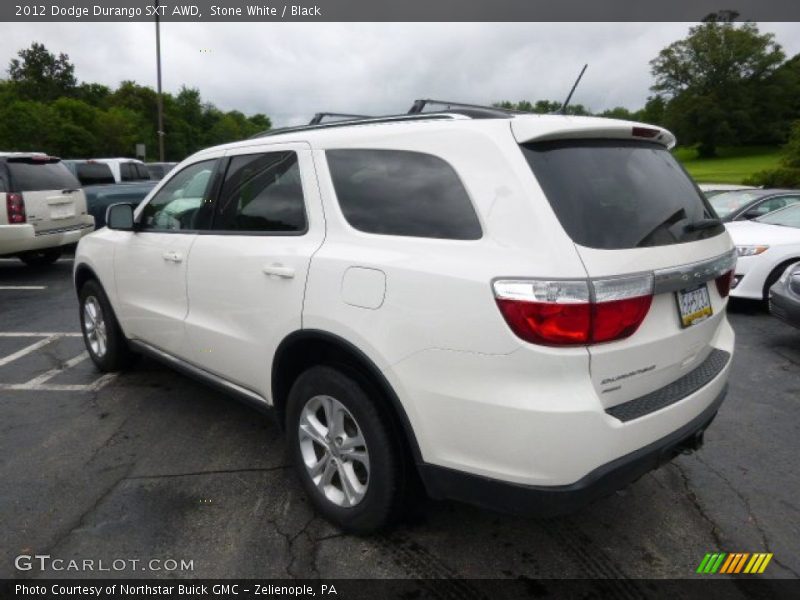 Stone White / Black 2012 Dodge Durango SXT AWD