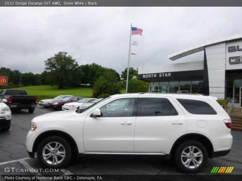 Stone White / Black 2012 Dodge Durango SXT AWD