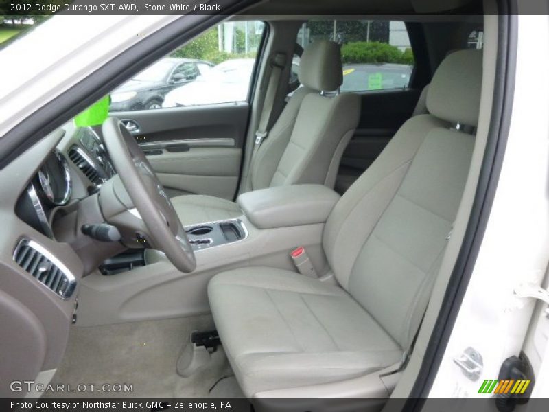 Stone White / Black 2012 Dodge Durango SXT AWD