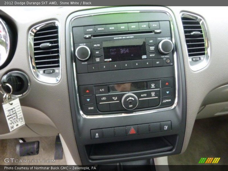 Stone White / Black 2012 Dodge Durango SXT AWD