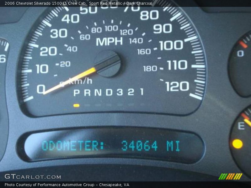 Sport Red Metallic / Dark Charcoal 2006 Chevrolet Silverado 1500 LS Crew Cab