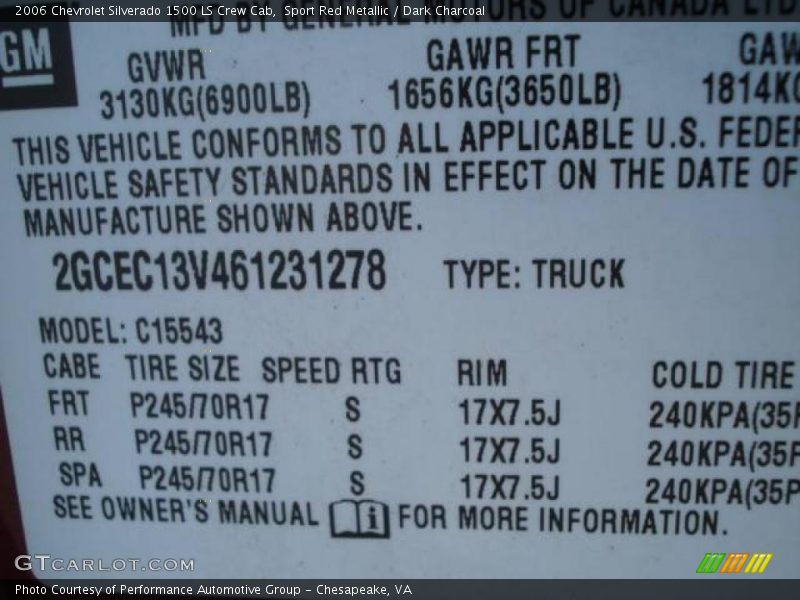 Sport Red Metallic / Dark Charcoal 2006 Chevrolet Silverado 1500 LS Crew Cab