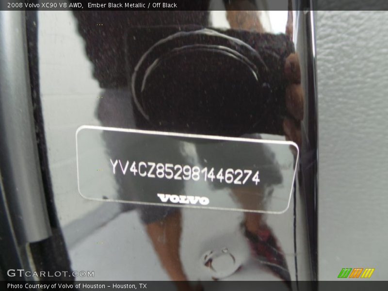 Ember Black Metallic / Off Black 2008 Volvo XC90 V8 AWD