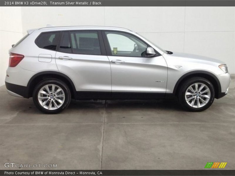 Titanium Silver Metallic / Black 2014 BMW X3 xDrive28i