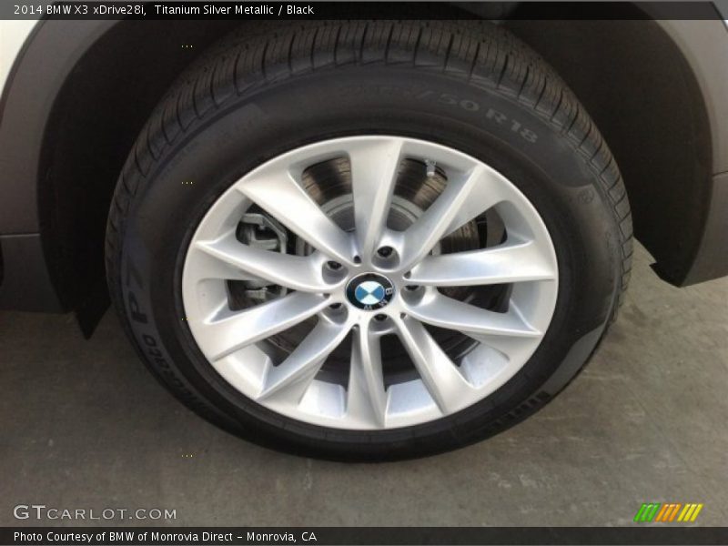 Titanium Silver Metallic / Black 2014 BMW X3 xDrive28i