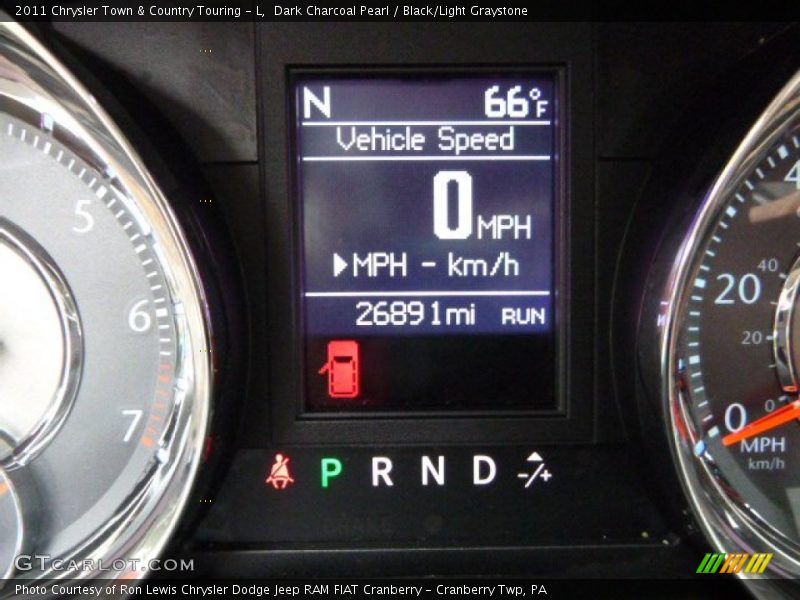 Dark Charcoal Pearl / Black/Light Graystone 2011 Chrysler Town & Country Touring - L