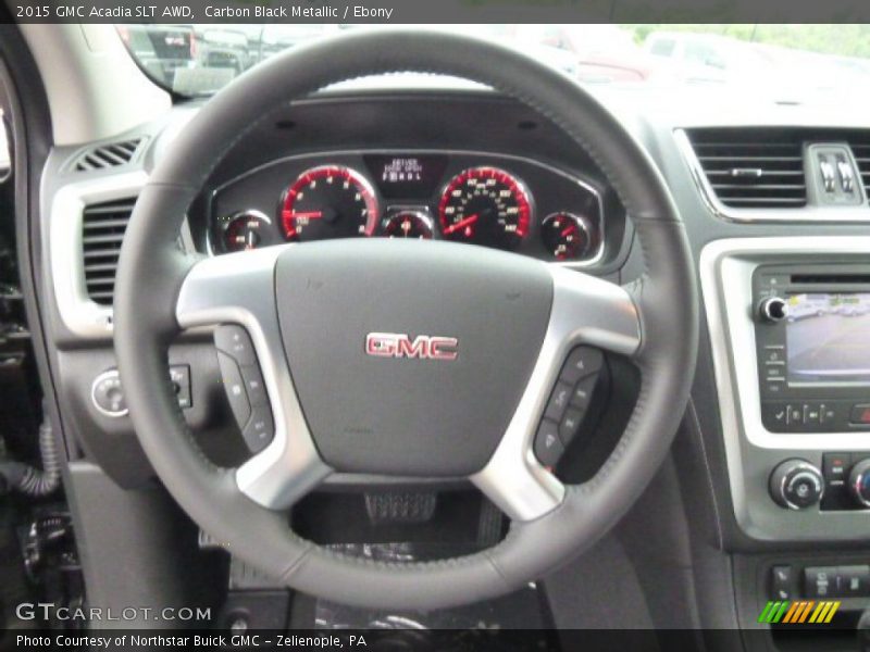 Carbon Black Metallic / Ebony 2015 GMC Acadia SLT AWD