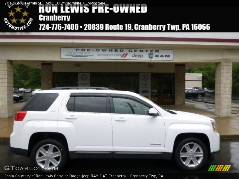 Olympic White / Brownstone 2011 GMC Terrain SLT AWD