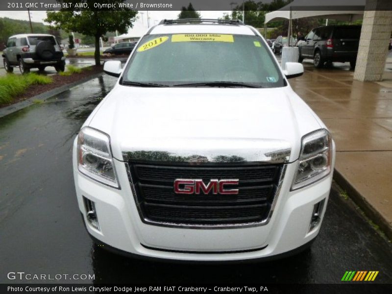 Olympic White / Brownstone 2011 GMC Terrain SLT AWD